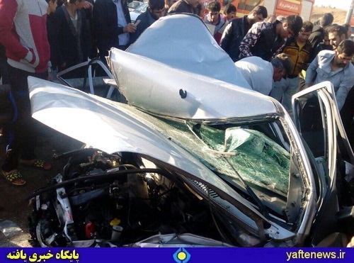 تصادف شدید در خرم‌آباد منجر به فوت راننده شد