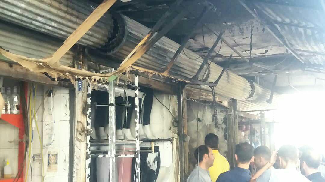 آتش‌سوزی بازار روز خرم‌آباد مهار شد+ تصاویر