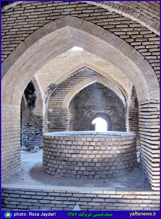 حمام قديمي چاله (آسيه) خرم‌آباد جنب مسجد توتونچي در ميدان گپ (بزرگ) پشت بازار خرم‌آباد