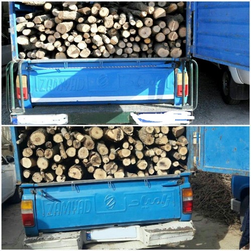 کشف دو محموله غیر مجاز چوب درختان بلوط در شهرستان خرم‌آباد